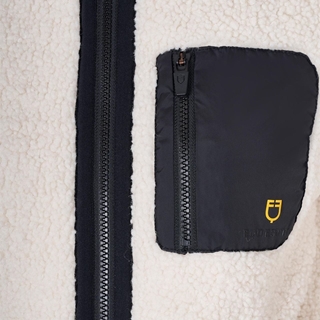 Sudadera EQUESTRO mujer borreguillo blanco/negro cremallera - Imagen 2